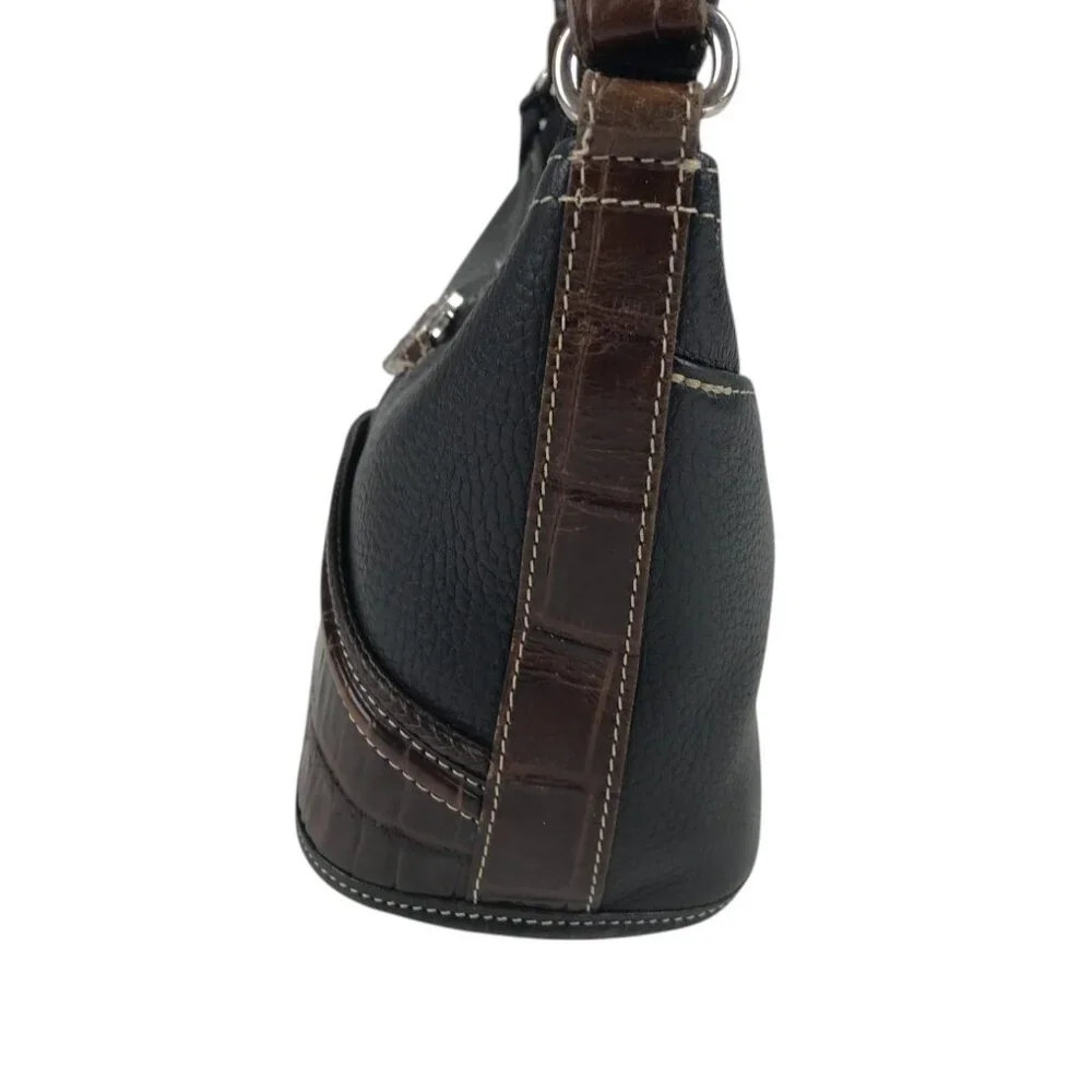 Brighton Handbag D298323 Womens Tasseled Shoulder Strap‎ Lined  Black/Brown